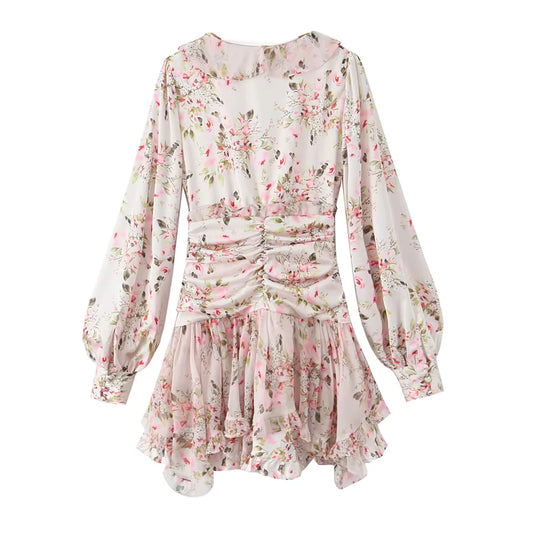 Vestido floral con botones