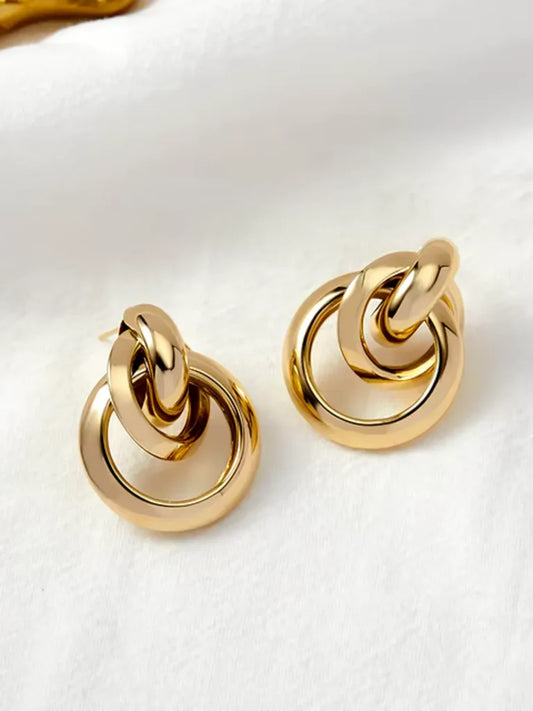 Pendientes Dorados Entrelazados