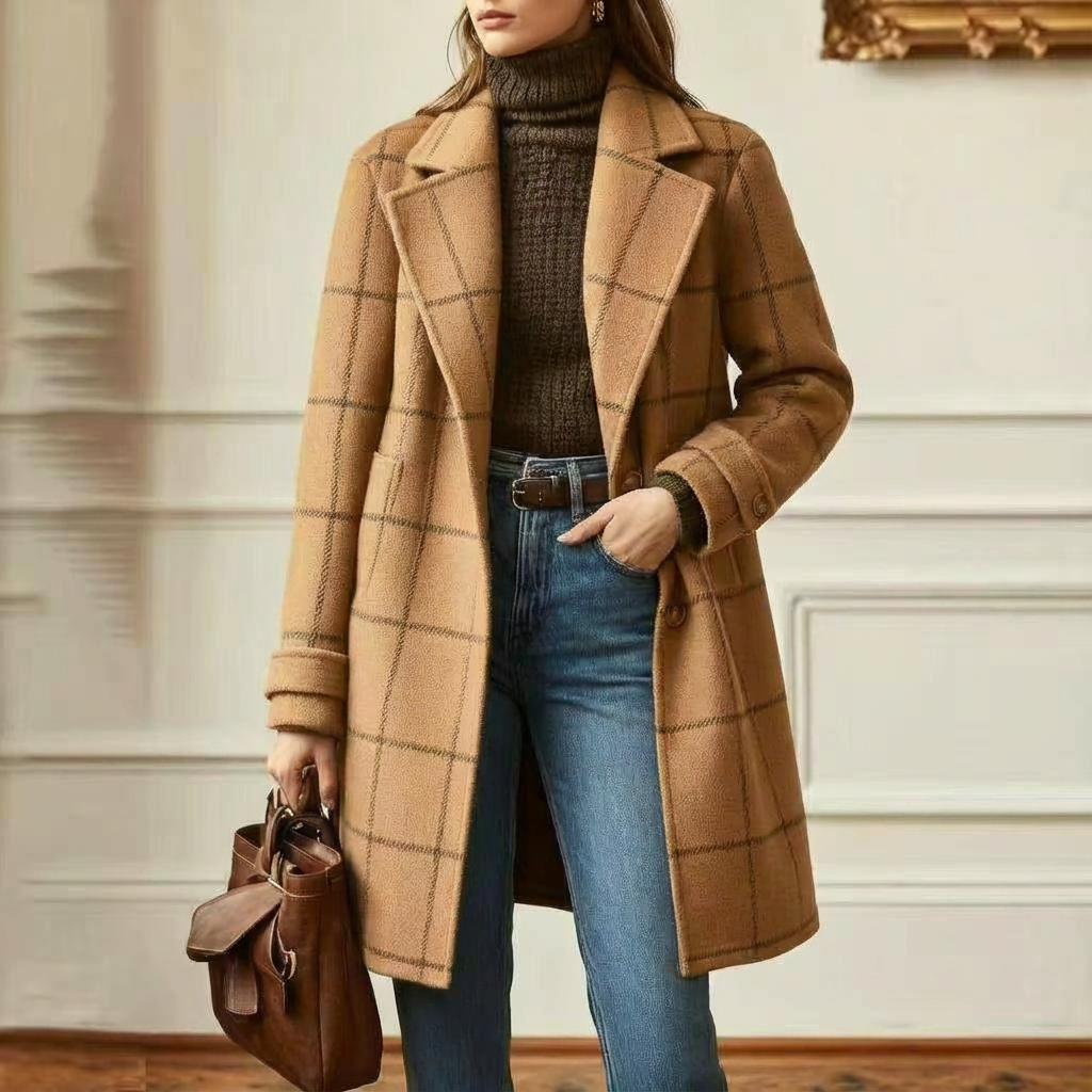 𝑵𝑨𝑬𝑳𝑰𝑻𝑯 – Abrigo de Cuadros Elegante