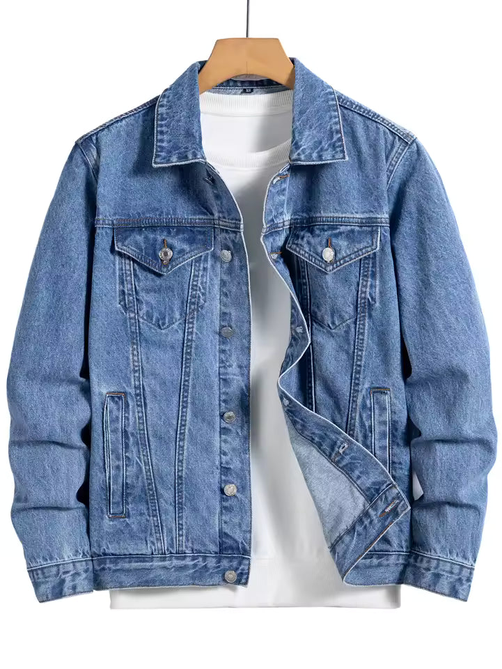 Chaqueta Denim Azul Hombre