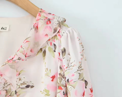 Vestido floral con botones