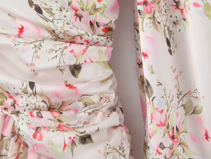 Vestido floral con botones