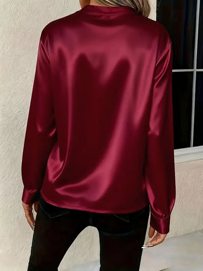 Mary-Elegante blusa de satén